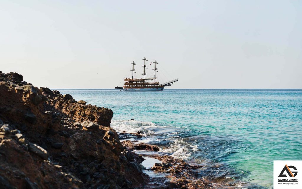 Clear Water Of Mediterranean Sea At Cleopatra Beac Alanya